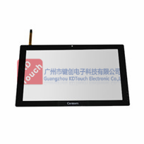 Flat resistive touch screen