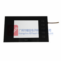 Flat resistive touch screen