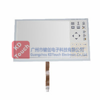 Flat resistive touch screen