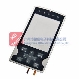 Flat resistive touch screen