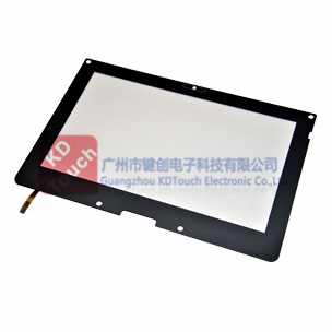 Flat resistive touch screen